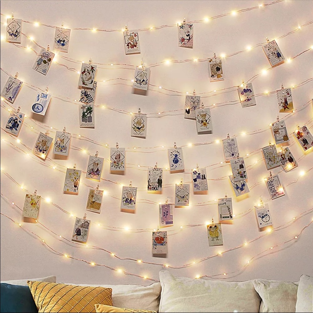 Clip string lights Christmas card/pictures - Picture 2 of 9